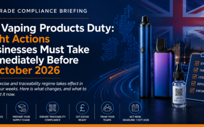 UK Vaping Products Duty: Eight Actions Businesses Must Take Immediately Before 1 October 2026